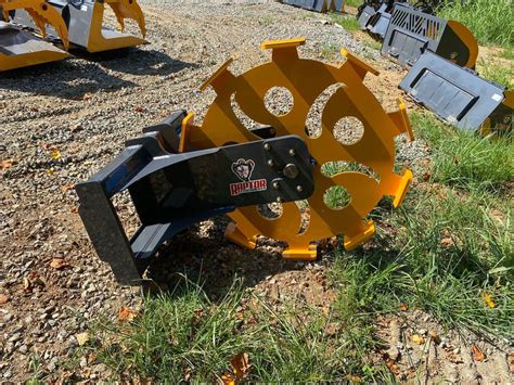 skid steer compaction wheel|skid steer wheel lift attachment.